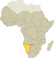 map of Namibia
