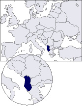 map of Albania