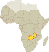 map of Zambia