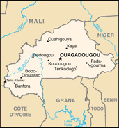 map of Burkina Faso