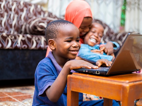 child on computer