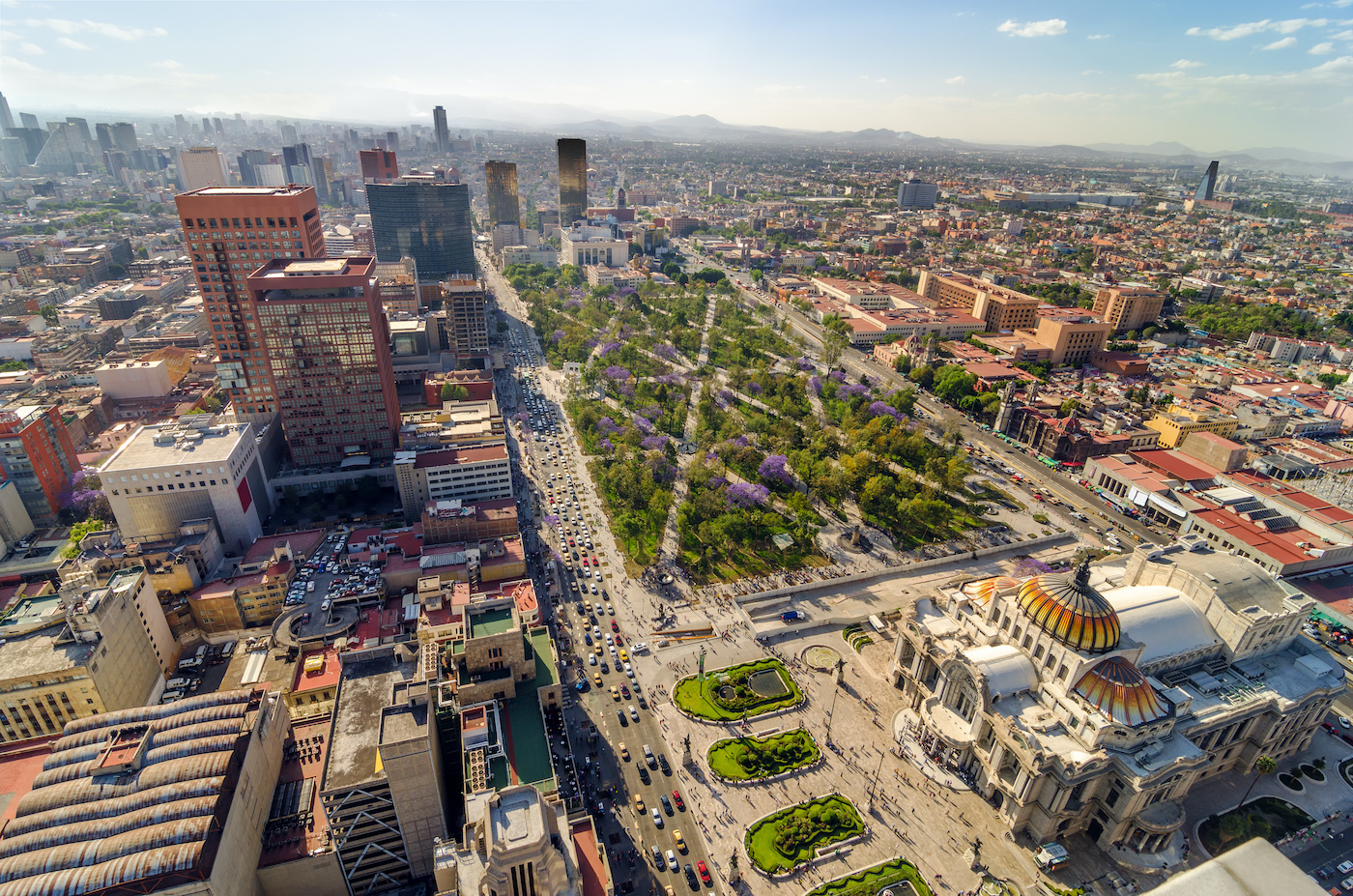 Aerial view of Mexico City