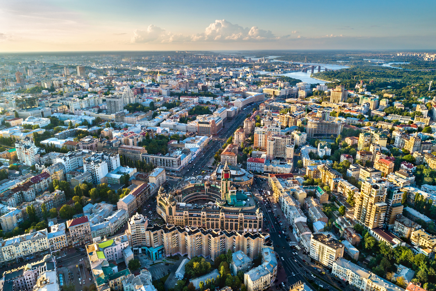 Aerial view of Ukraine