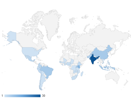 This map draws on a sample of 139 studies from the NEUDC 2022 conference. Studies that covered more than three countries (often broad global or regional analyses) were excluded.