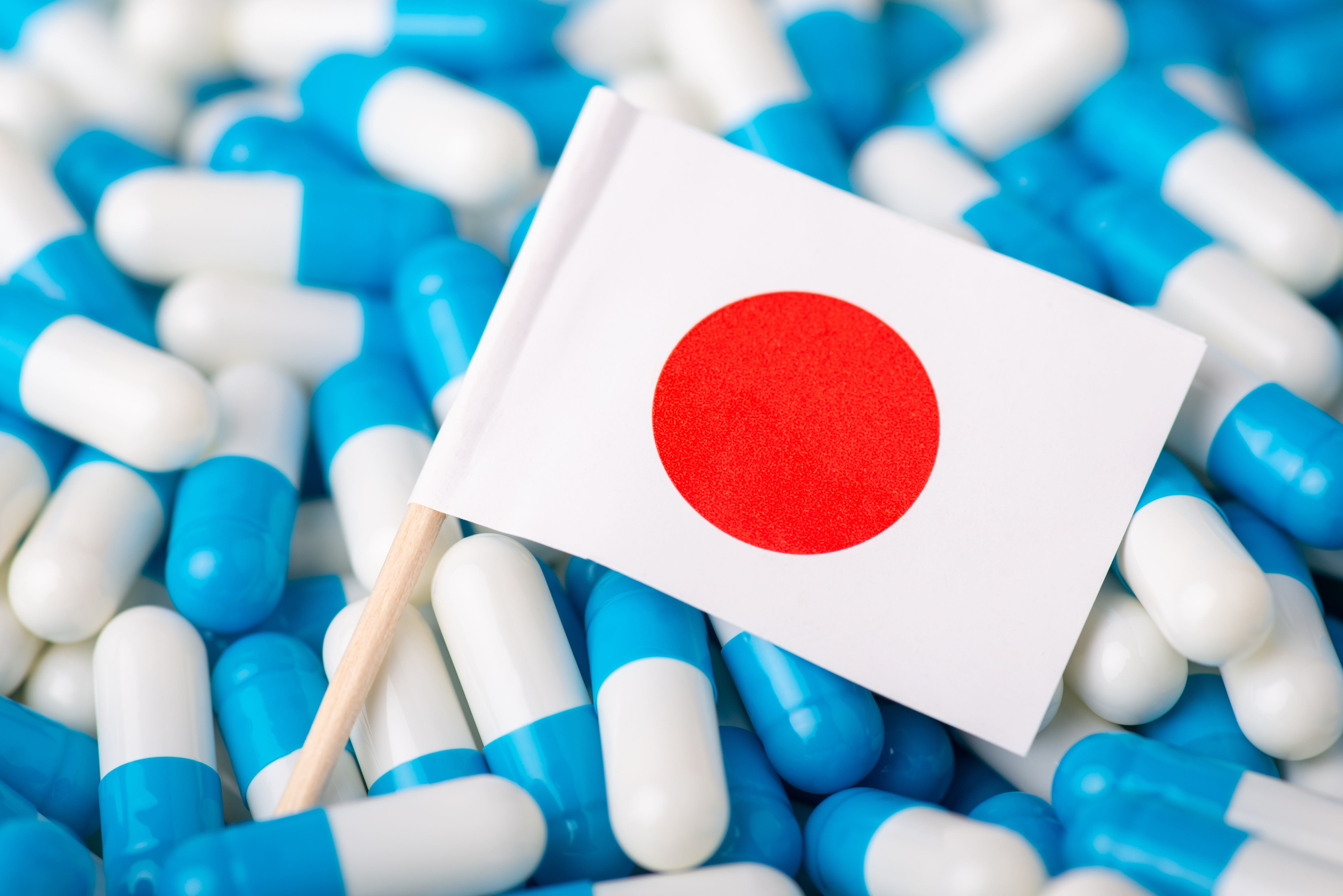Japanese flag on antibiotics