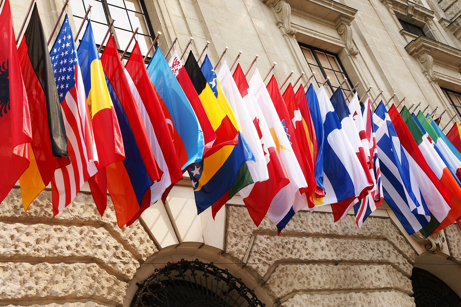 Image of OECD flag parade