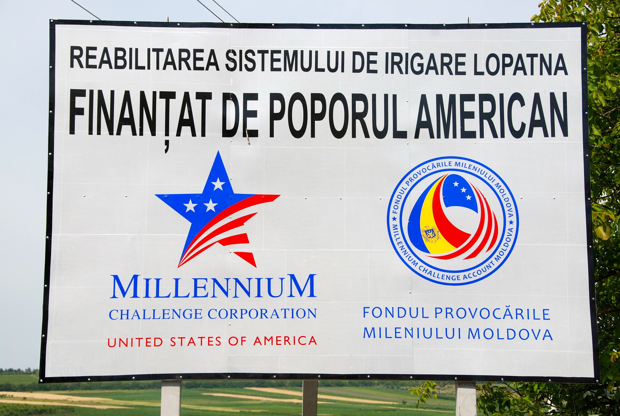 Millennium Challenge Corporation Project Sign in Moldova