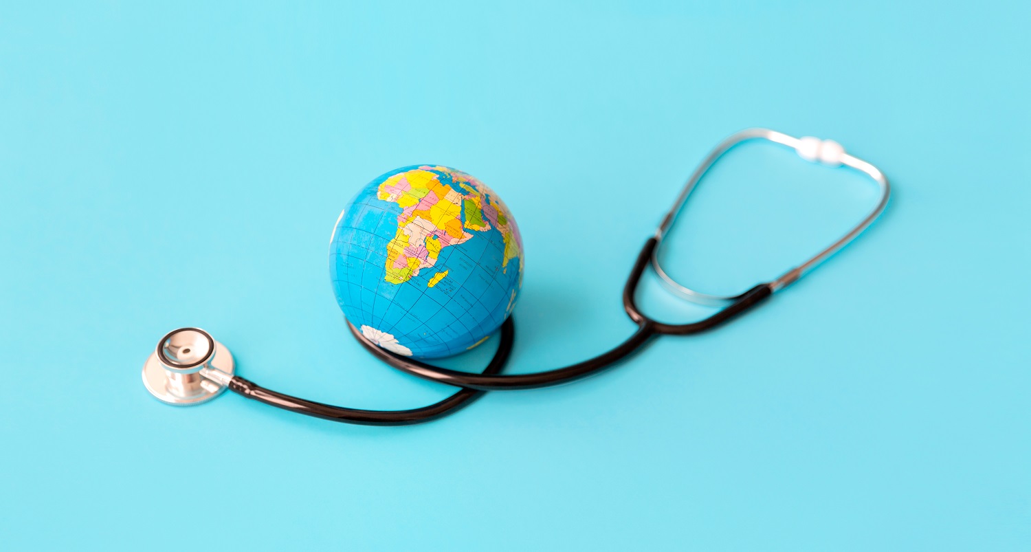 Image of globe and stethoscope