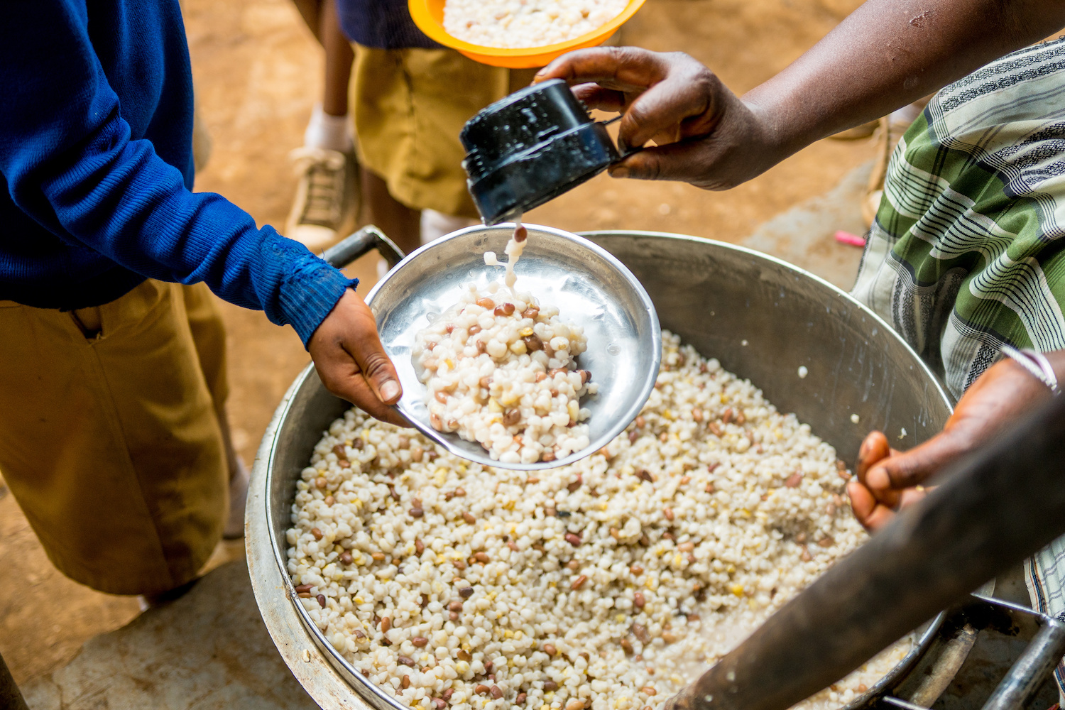 Students receiving meals