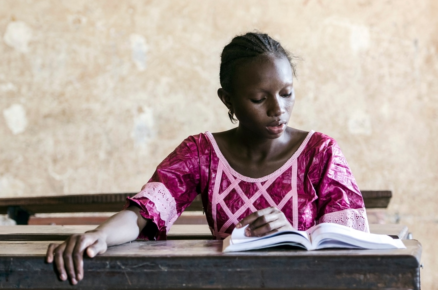 Young student reading 