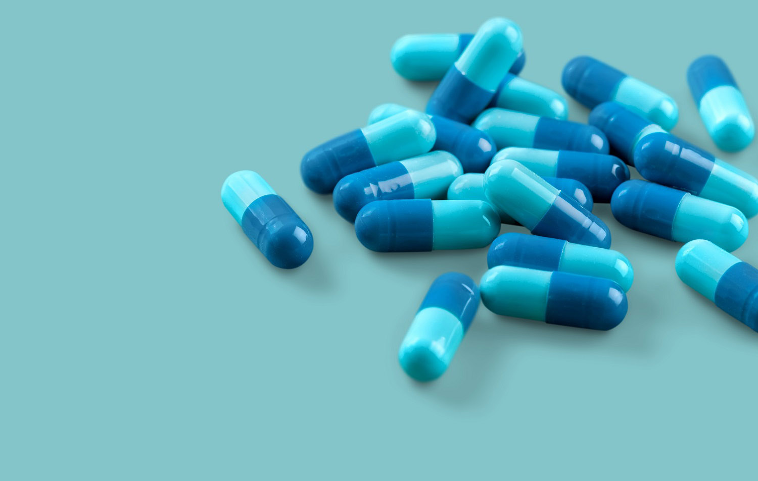 Antibiotic capsule pills 