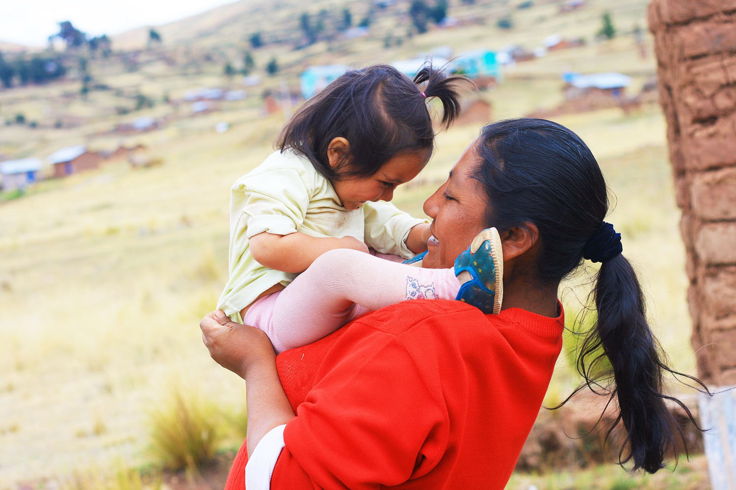 Happy aymara family