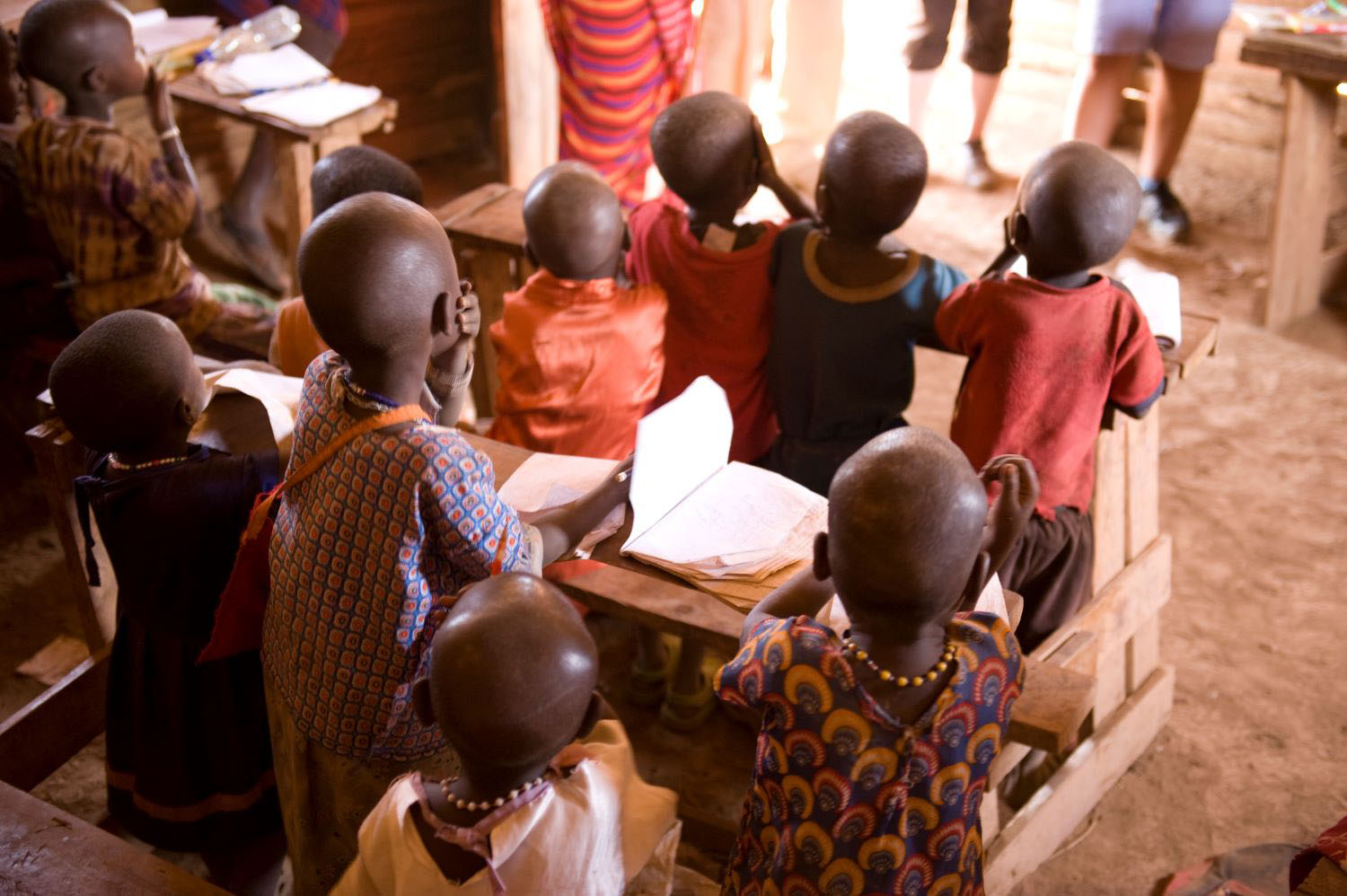 Masai children at school