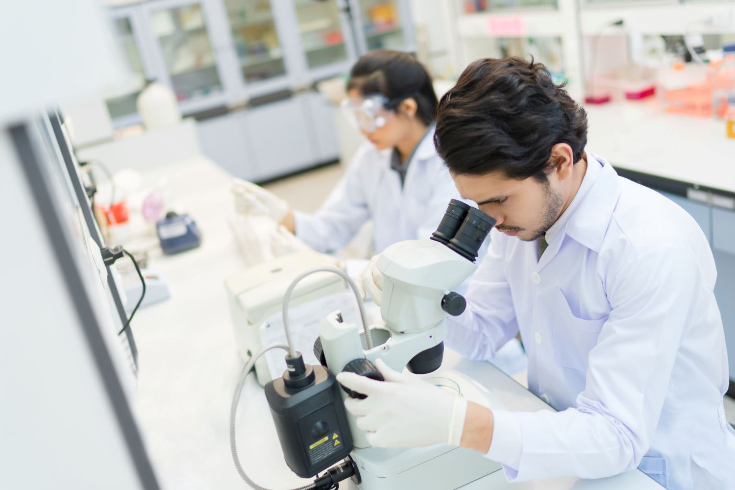 group of scientists working at the laboratory