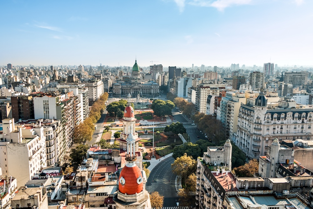 Aerial view of part of Buenos Aires