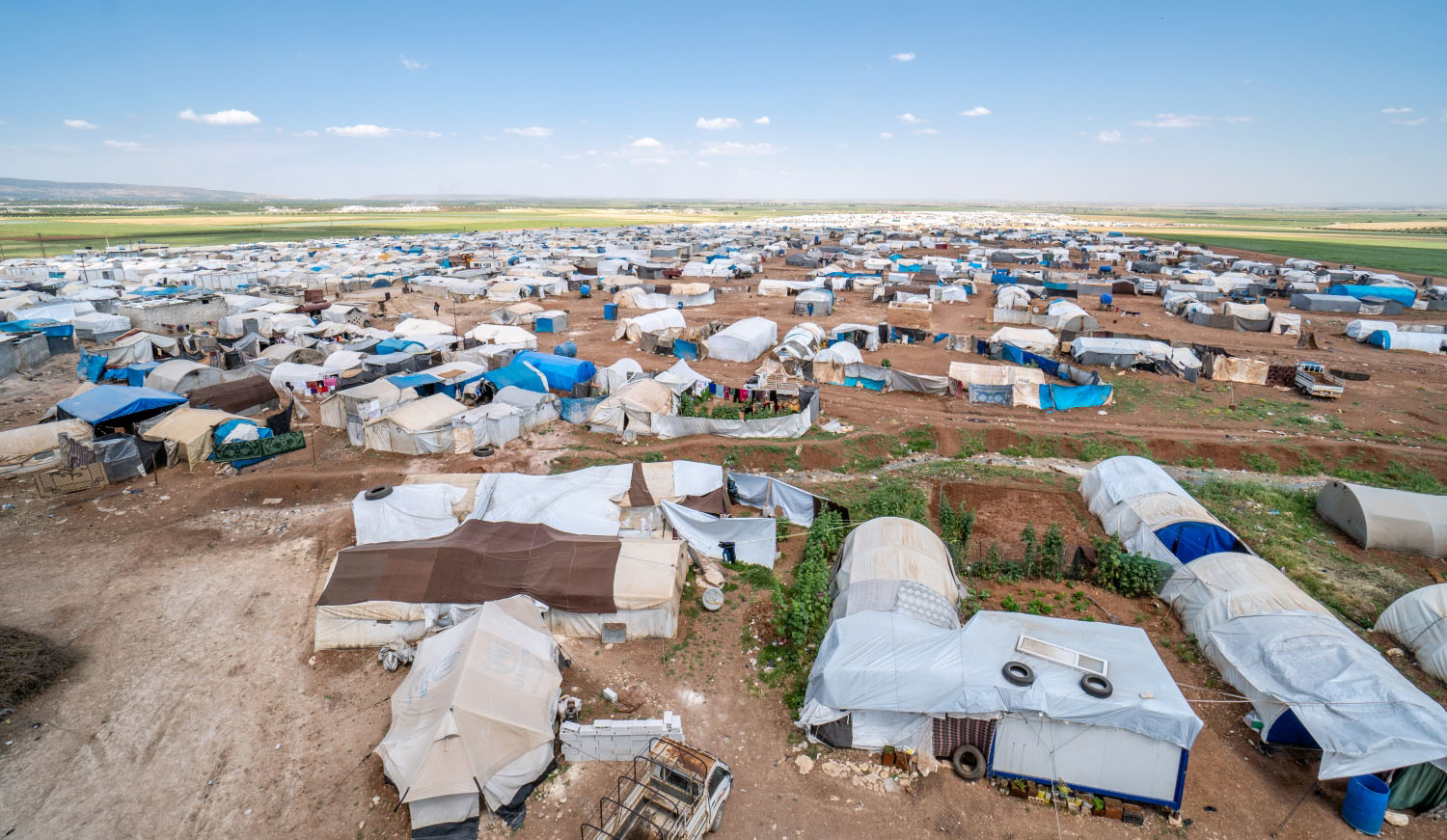 Refugee camp for syrian people on May 19, 2019 in Azez, Syria.