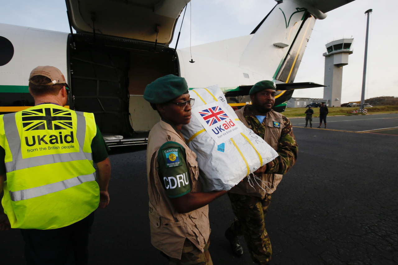 UK aid on Beef Island, British Virgin Islands