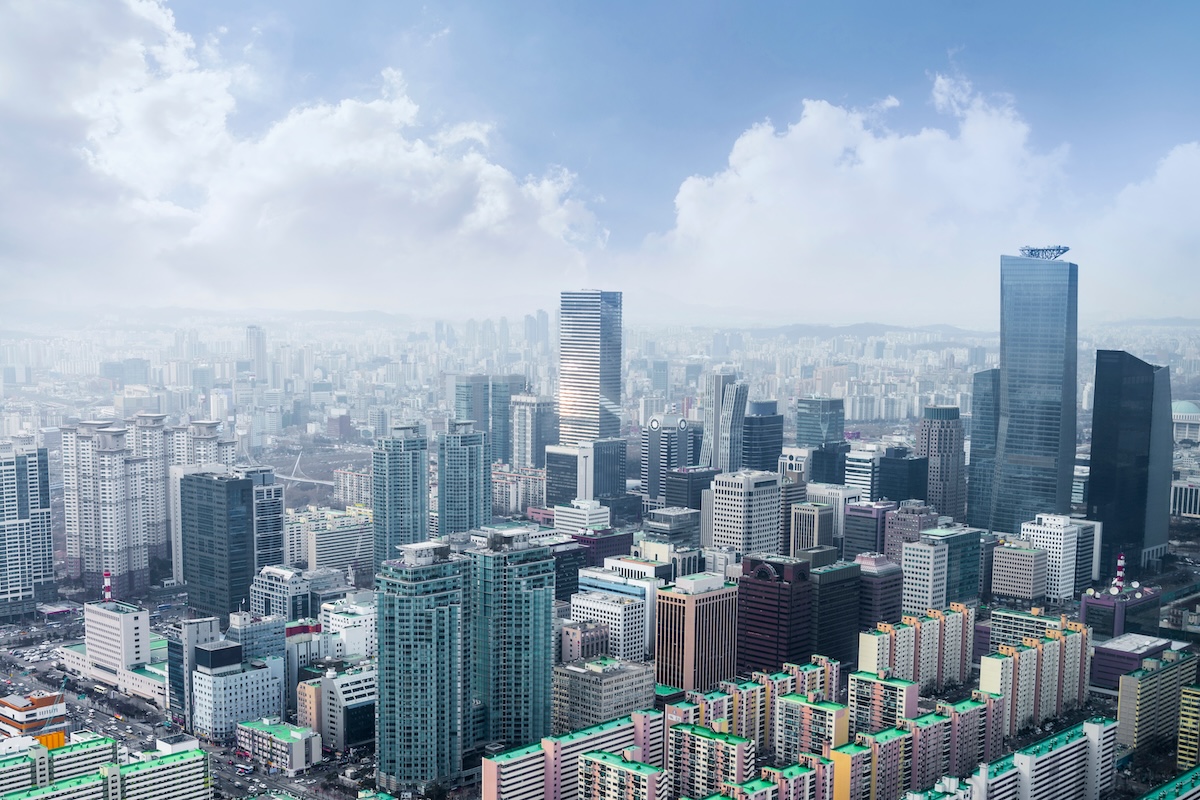 Aerial view of Seoul