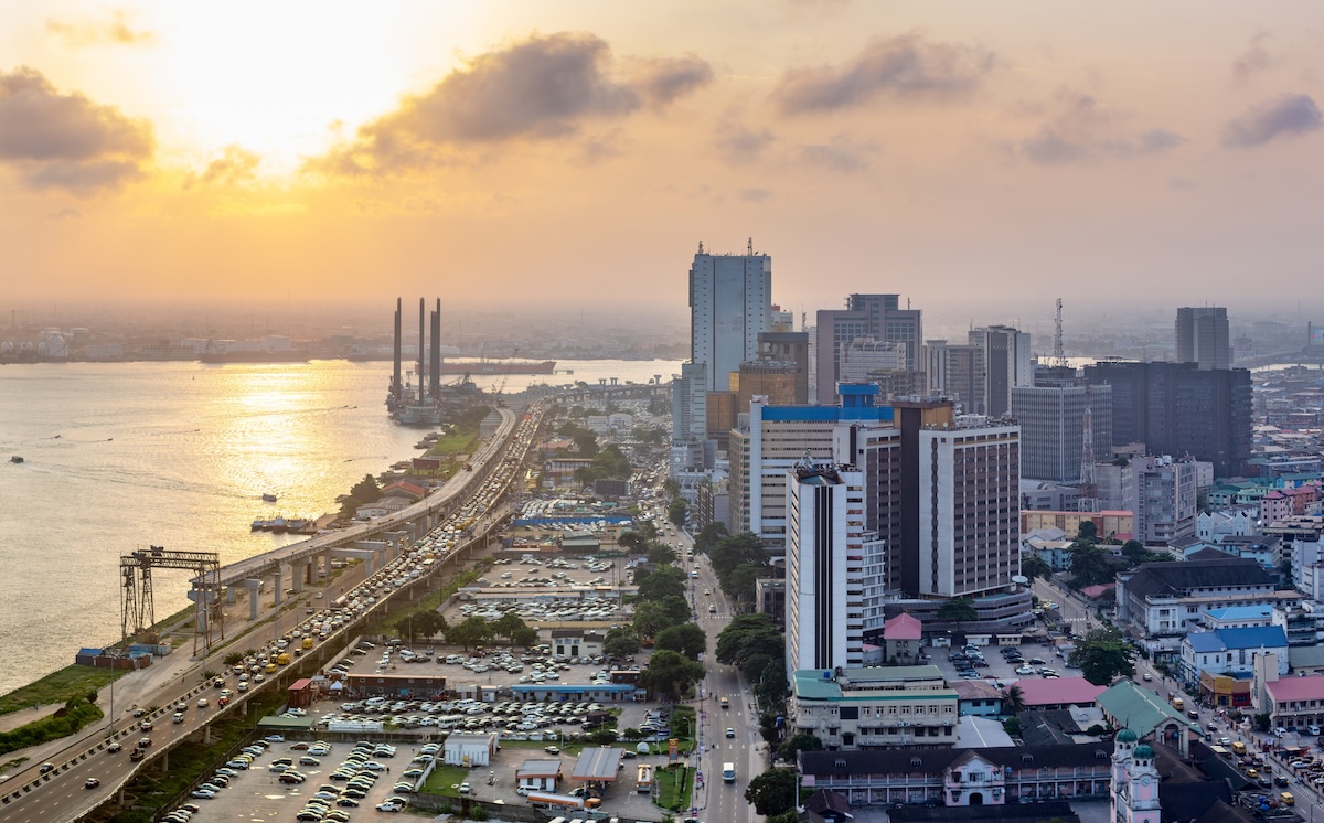 Aerial view of Lagos, Nigeria