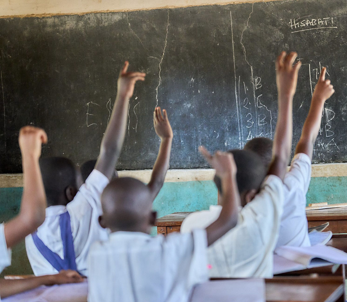 Students in classroom in Tanzania