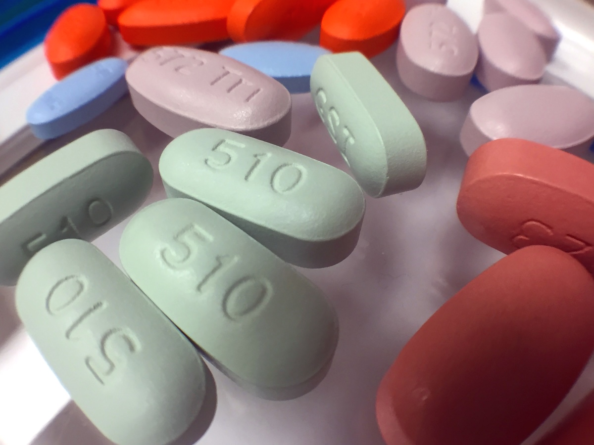 Closeup of ARV pills