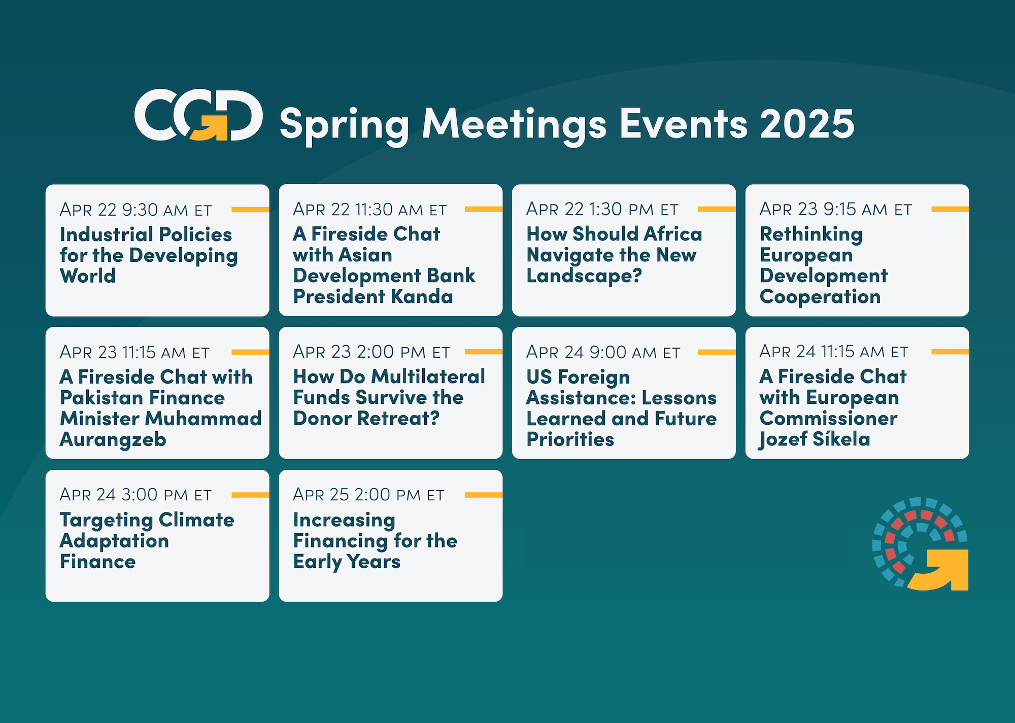 CGD Spring Meetings 2025 Graphic