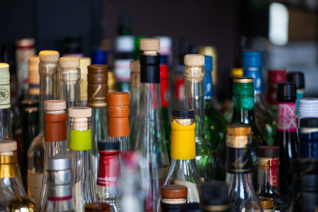 Liquor bottles 
