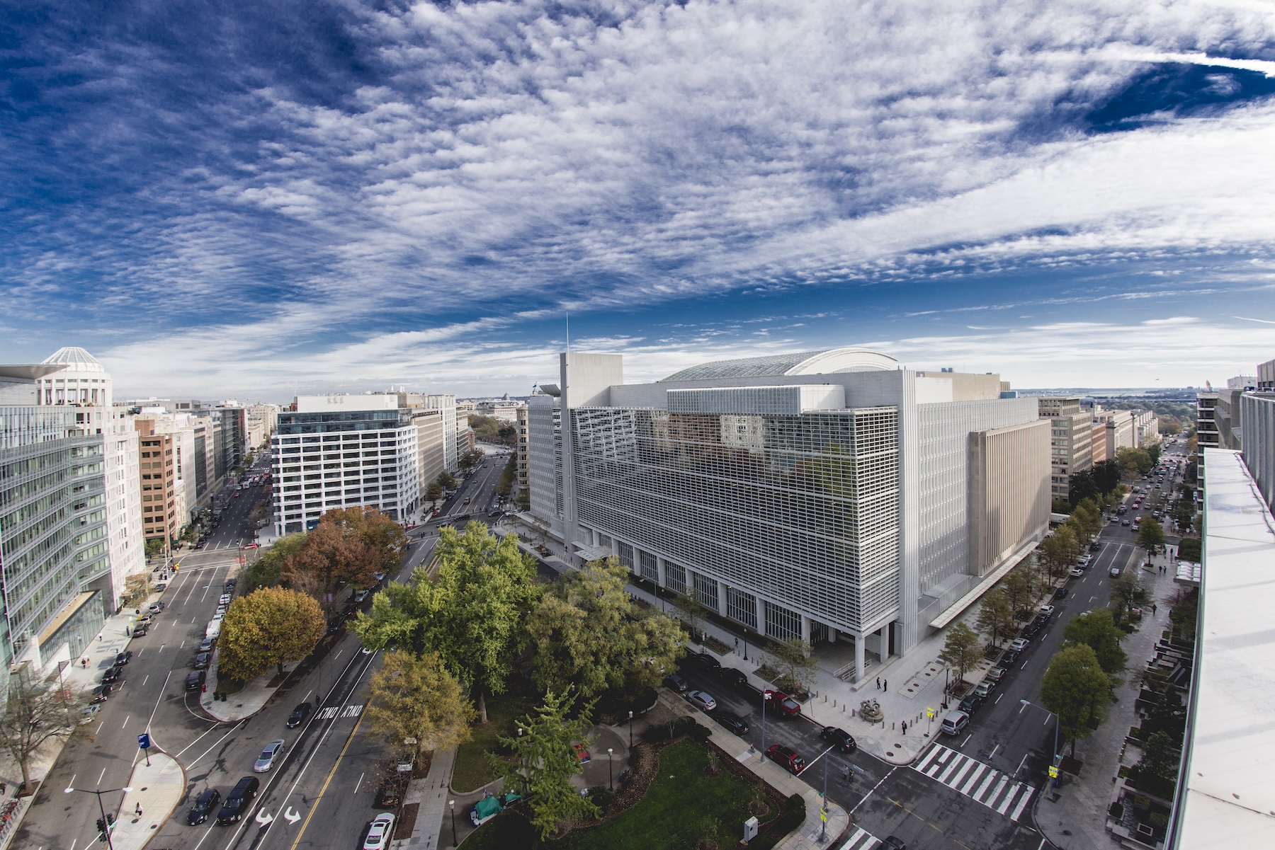 A high up view of the World Bank headquarter. Photo by Franz Mahr / World Bank