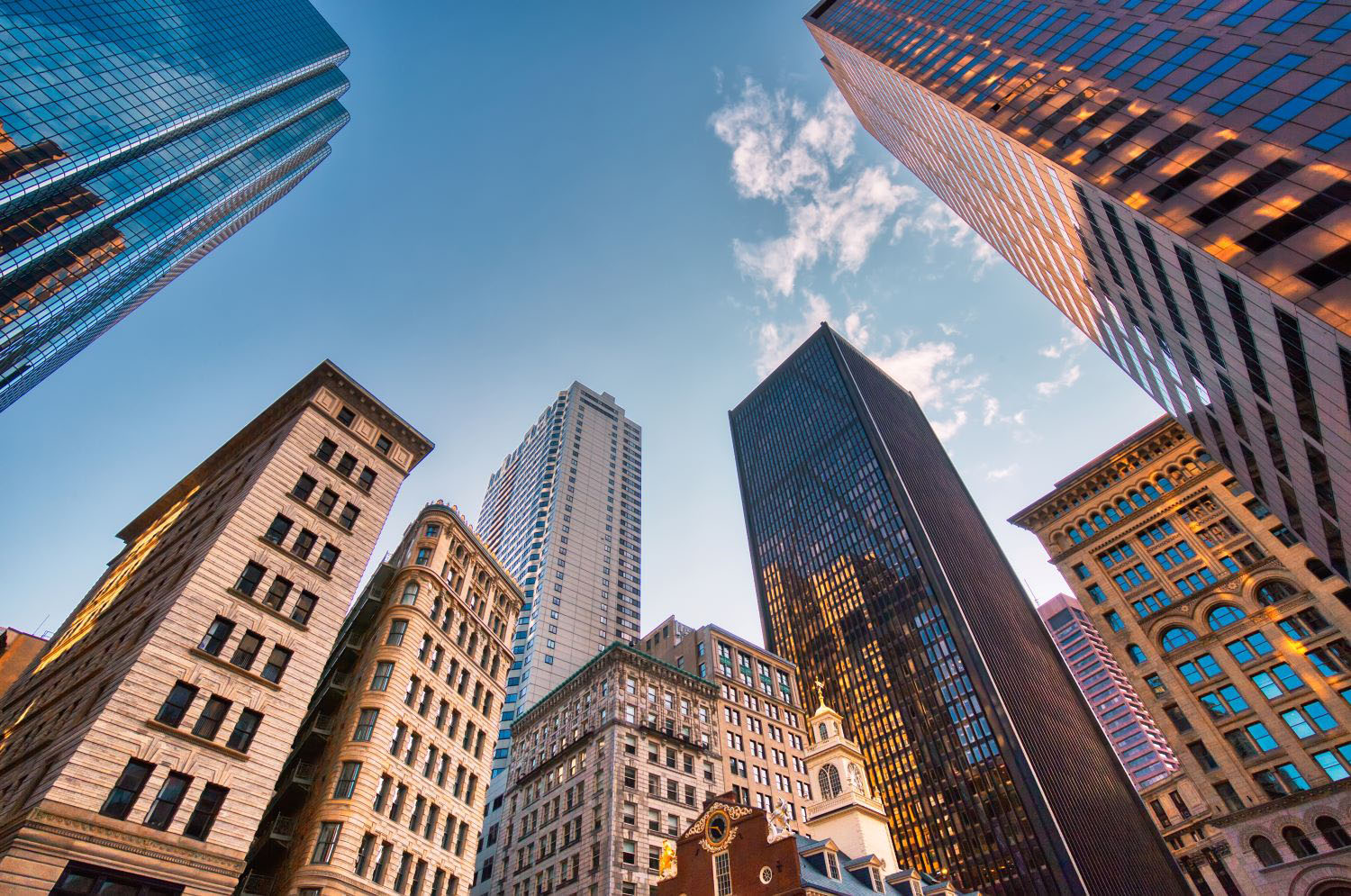 Downtown financial district and city skyline