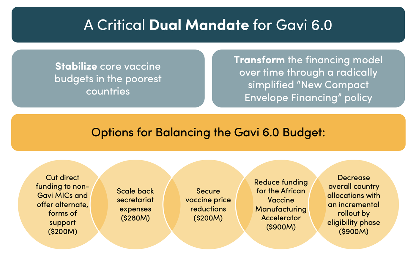 Summary of proposed path forward for Gavi 6.0