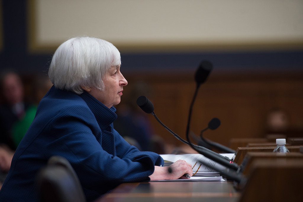Janet Yellen testifying before Congress