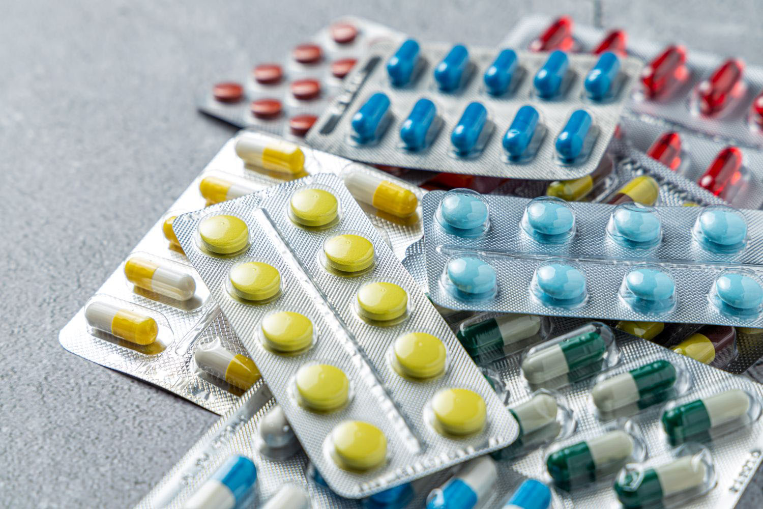 Medicines and drugs on a surface 