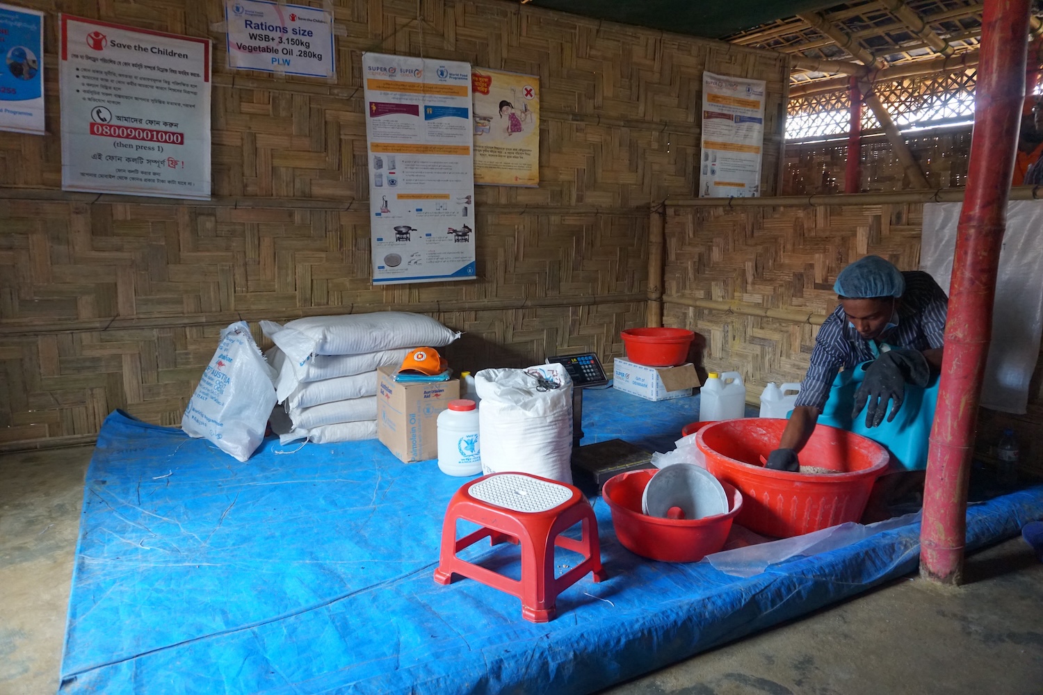 USAID partners including UN Children’s Fund and the UN World Food Program screen and treat children for malnutrition and provide additional food to women and children in the Kutupalong refugee camp in Cox’s Bazar, Bangladesh.