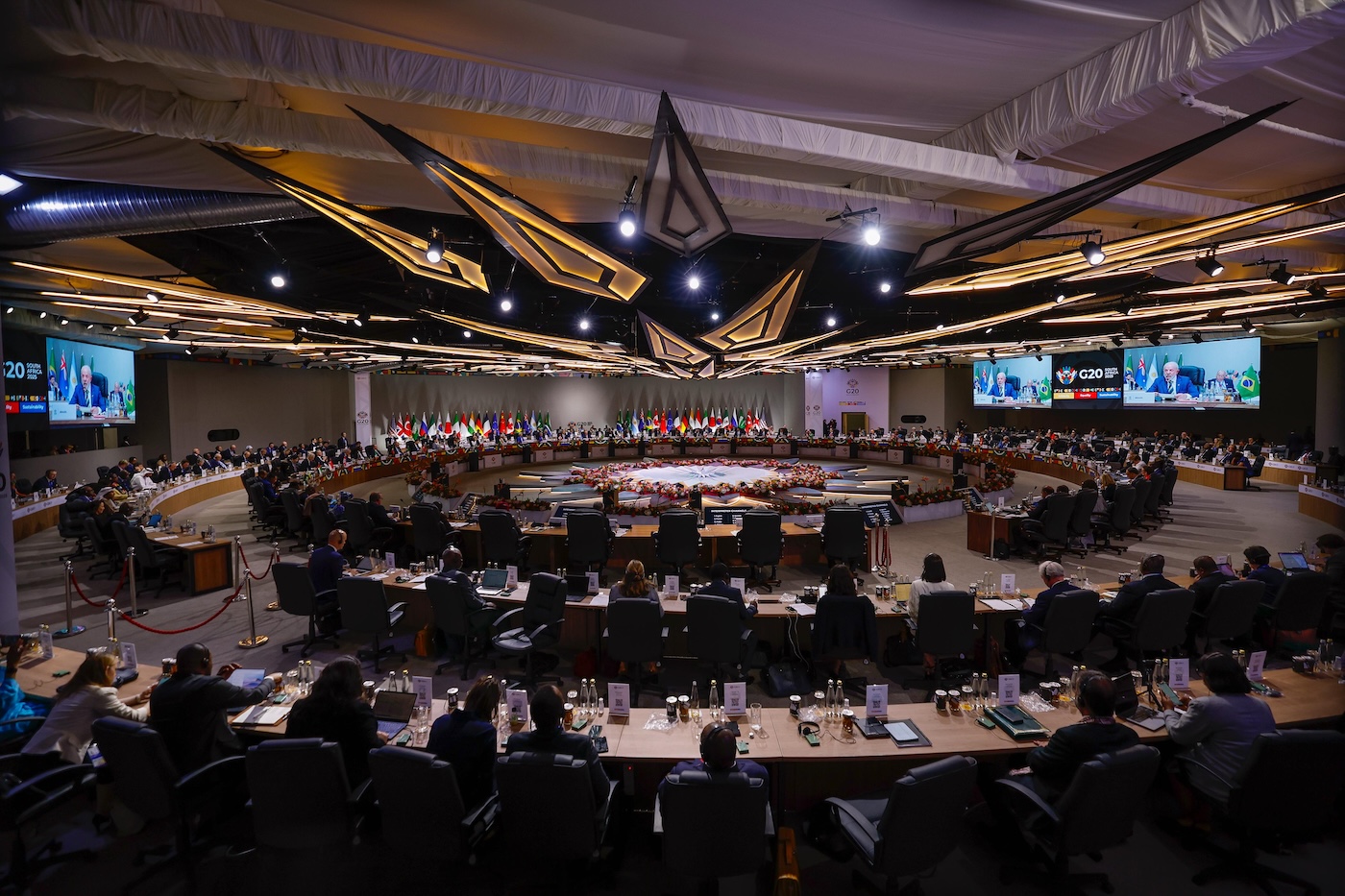 A large meeting room at the South African G20