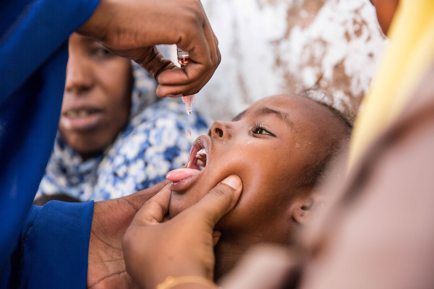 Polio vaccination, a response of a polio outbreak in the Horn of Africa.