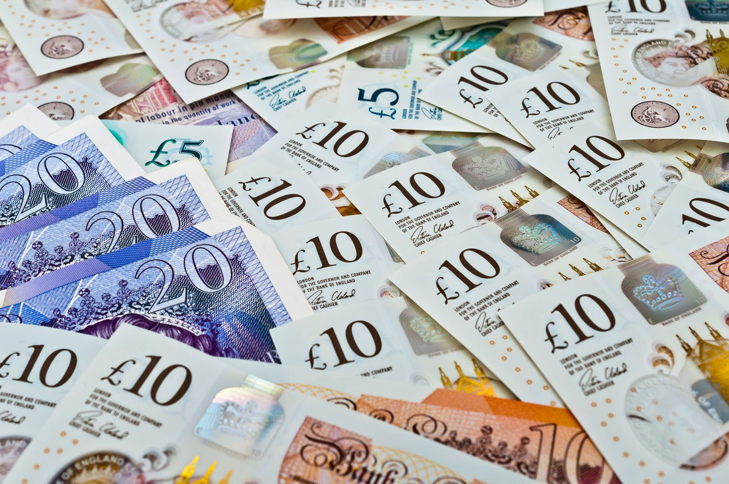 British pounds banknotes