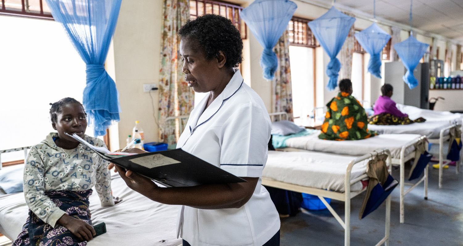 A nurse attends to a Fistula patient at Bwaila Fistula Centre in Lilongwe, Central Malawi.