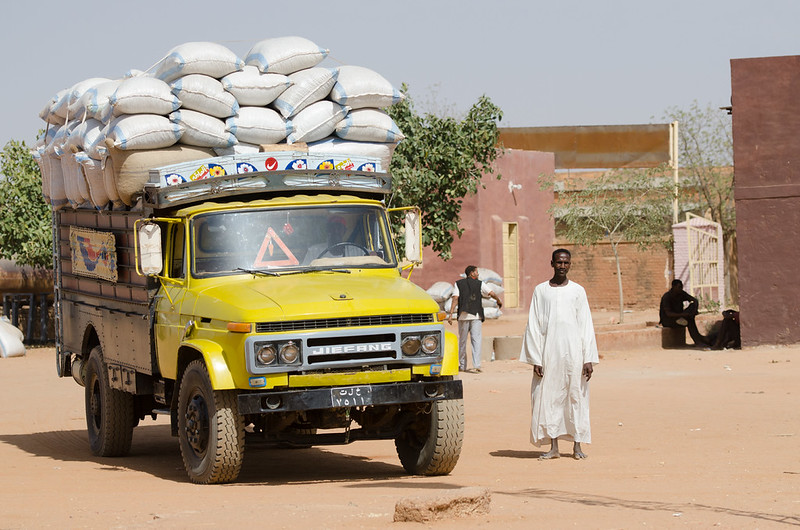 Crops on van in sudan