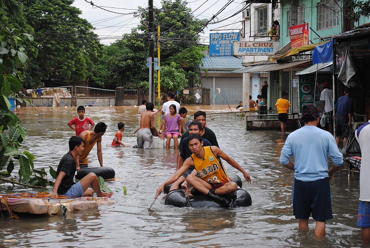 Flood damage in Manila, Philippines