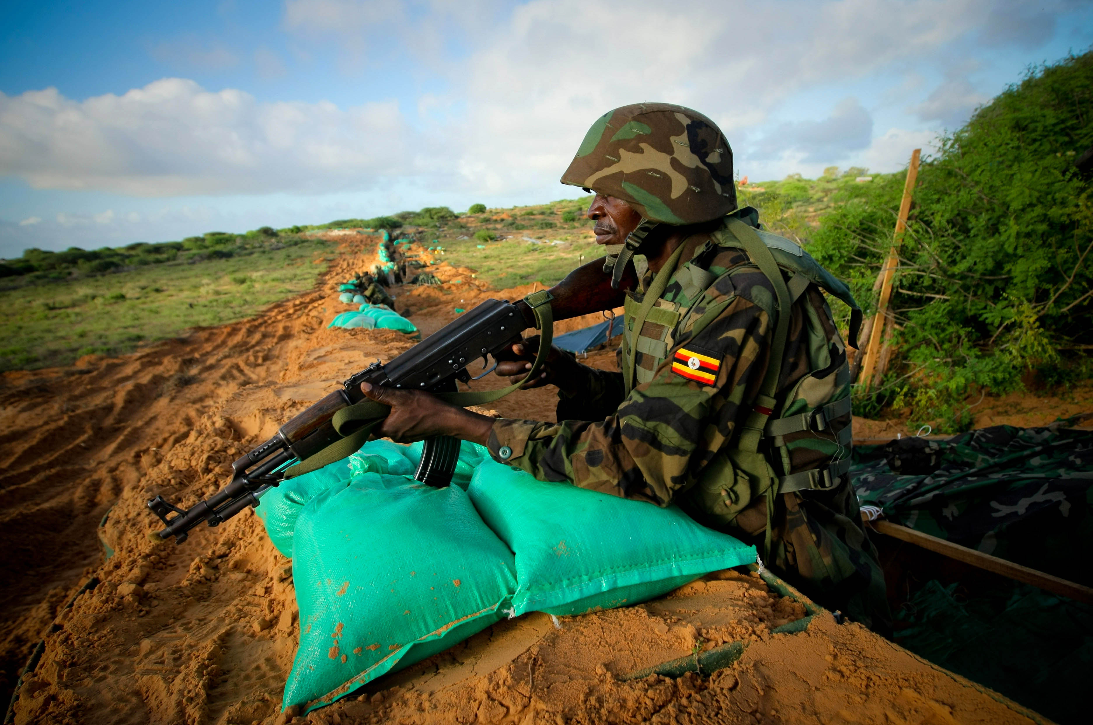 An AMISOM soldier on a mission