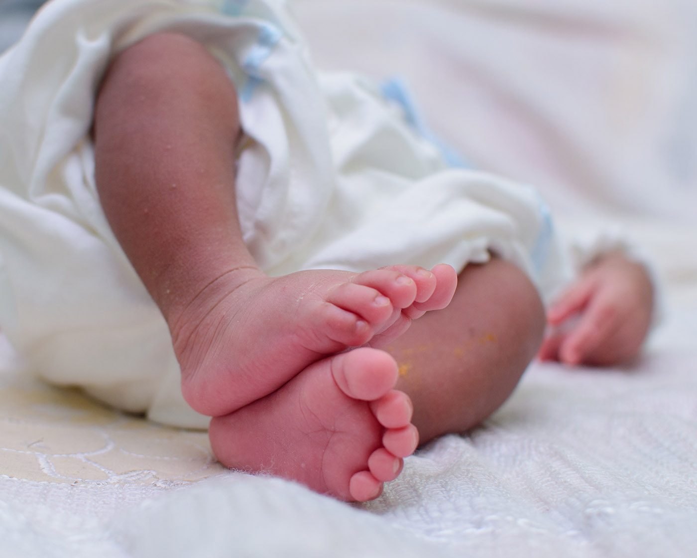 Newborn baby's feet