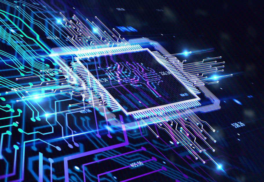 Artificial intelligence (AI), machine learning and modern computer technologies concepts.