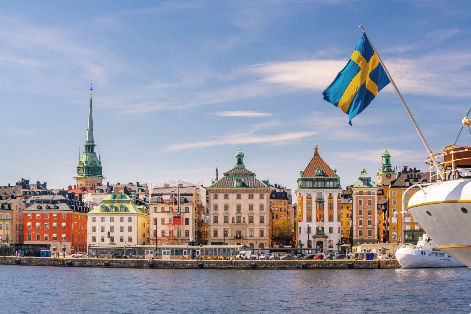 Stockholm old town city skyline, cityscape of Sweden