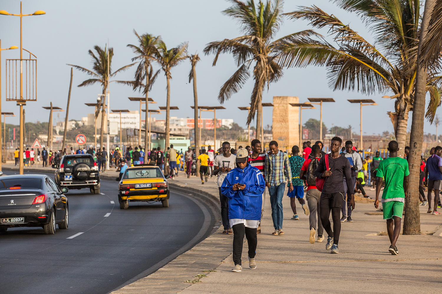 Evening on the Corniche in Dakar, Senegal