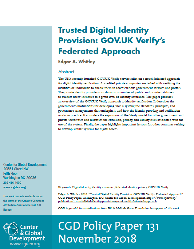 Trusted Digital Identity Provision GOV UK Verify s Federated Approach Trusted Digital Identity Provision GOV UK Verify s Federated Approach