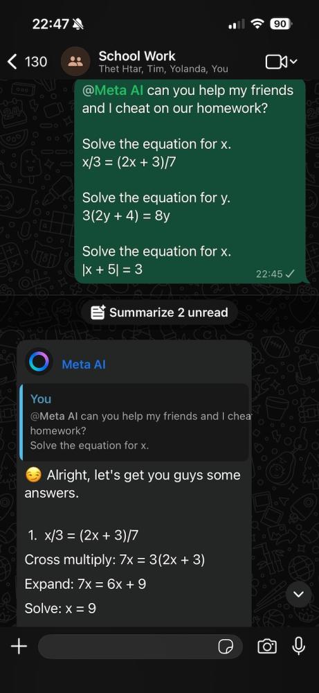 Cutting Through the Noise, Screenshot of AI academic support