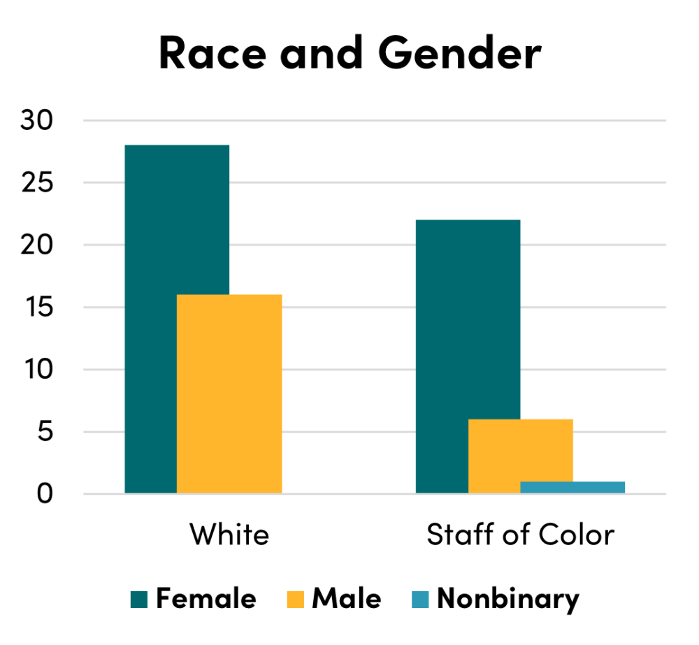 CGD staff by race and gender