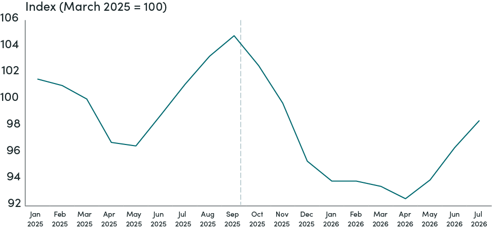 US Import Price Index: Women’s woven shirts (HS 6206)