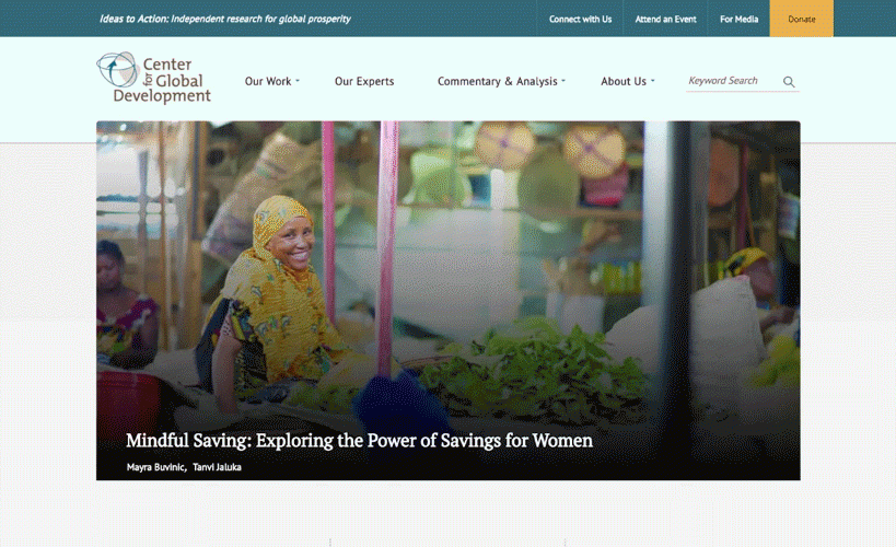 Animated gif of new CGD site