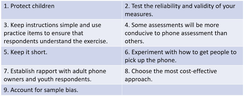 Graphic with the nine lessons from the paper